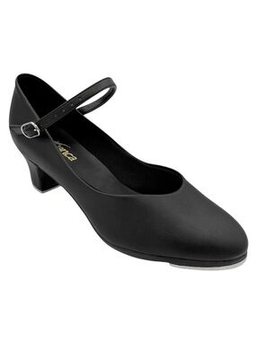So Danca TA55 Black Leather Mary Jane Tap Shoes Character Dance Size 7 Medium